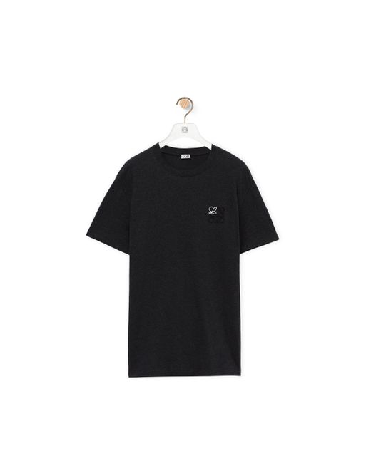 Loewe Black Luxury Regular Fit T-shirt In Cotton for men