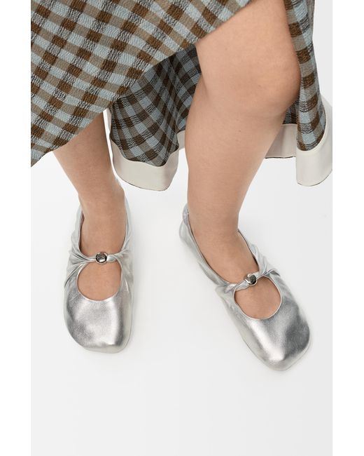 Loewe White Pebble Soft Ballerina
