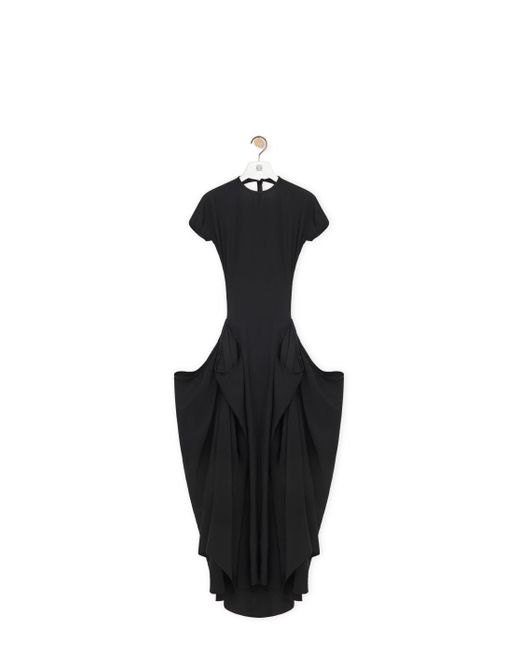 Loewe Black Dress In Viscose Blend
