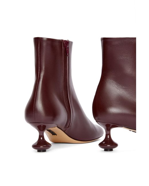Loewe Brown Toy Sculpted-heel Leather Ankle Boots