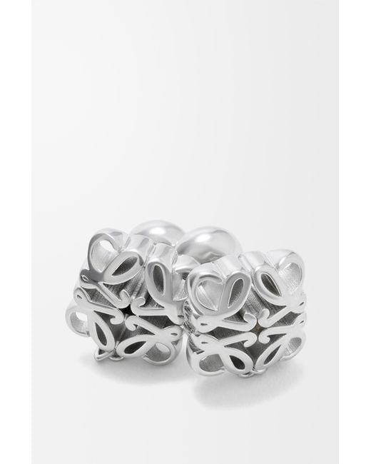 Loewe Metallic Anagram Bombé Chain Earrings