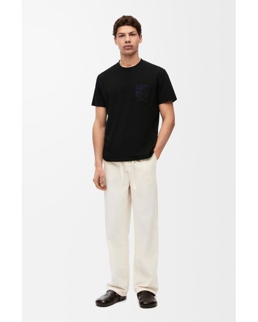 Loewe Multicolor Luxury Relaxed Fit T-shirt In Cotton for men