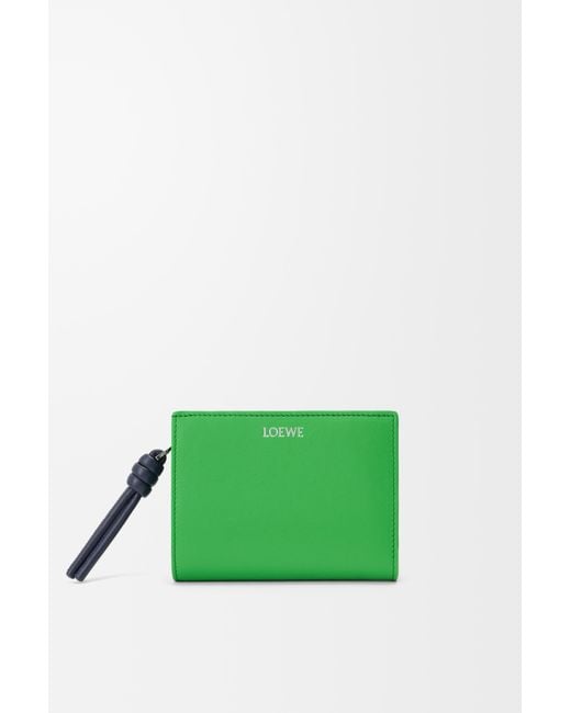 Loewe Green Knot Compact Wallet