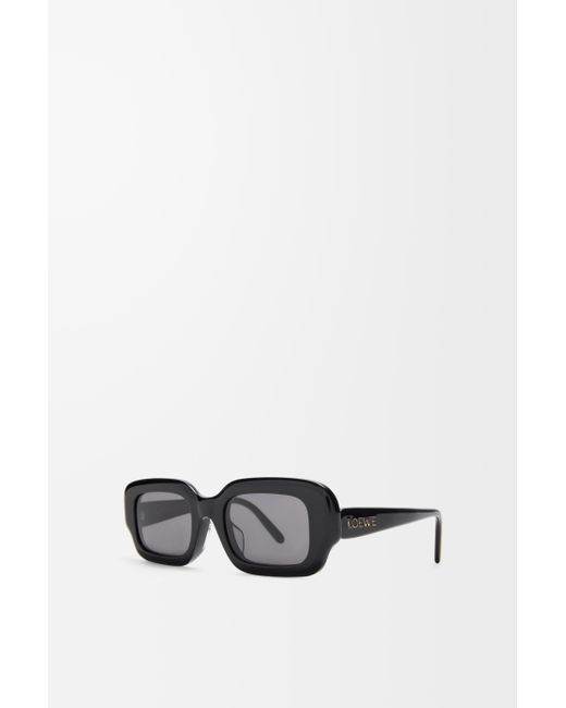 Loewe Black Rectangular Slim Sunglasses