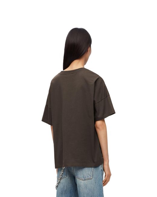 Loewe White Luxury Boxy Fit T-shirt In Cotton For