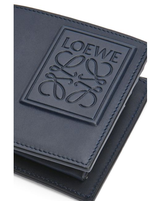 Loewe Blue Leather Bifold Wallet for men