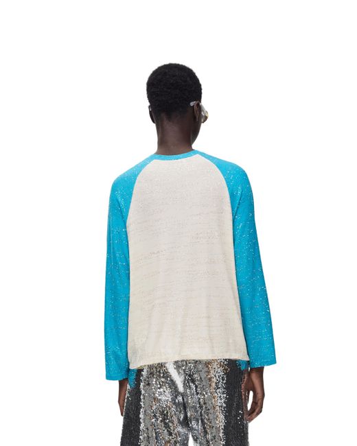 Loewe Blue Sweater In Silk