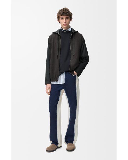 Loewe Black Zip-Up Hoodie for men