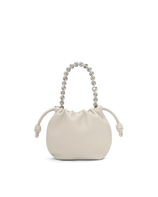 Loewe White Round Flamenco Mini Purse