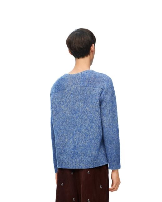 Loewe Blue Luxury Sweater In Wool for men