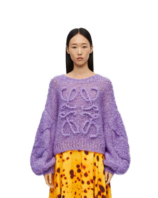 Loewe Purple Anagram Sweater