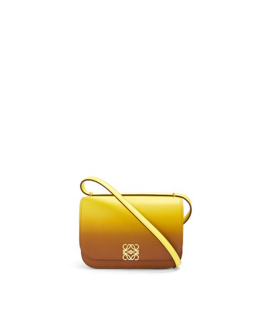 Loewe Yellow Luxury Small Goya Bag In Degrade Silk Calfskin For