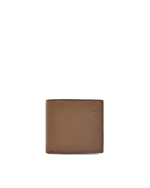 Loewe Brown Luxury Bifold Coin Wallet In Soft Grained Calfskin for men