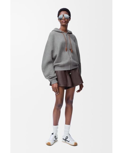 Sudadera Con Capucha En Algodón Y Cashmere Loewe de color Gray