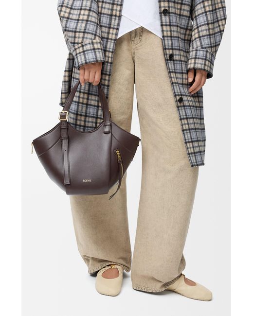 Loewe Brown Hammock Flip Bag