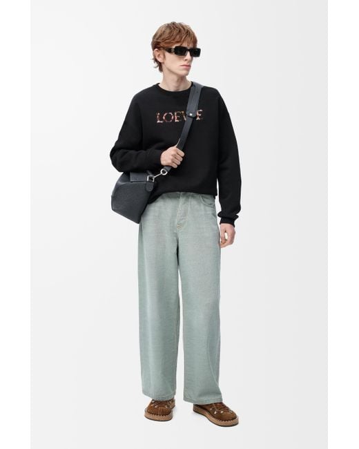 Loewe Blue Regular Fit Sweatshirt for men