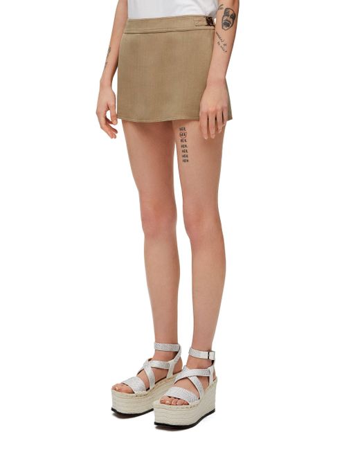 Loewe Natural Luxury Shorts In Viscose And Linen