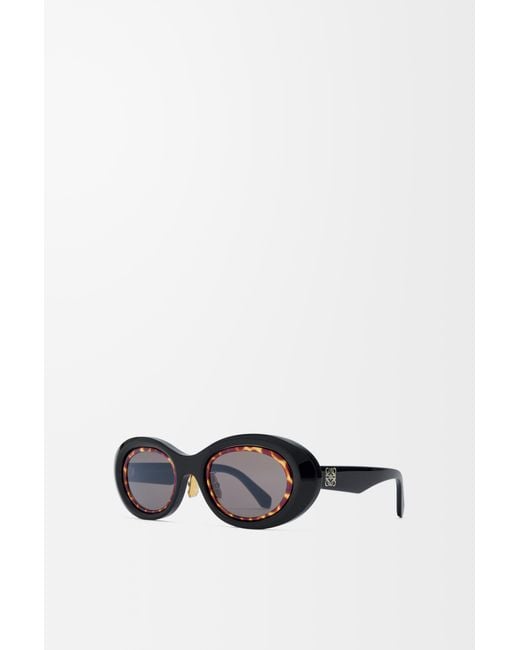 Loewe White Mini Anagram Oval Sunglasses For