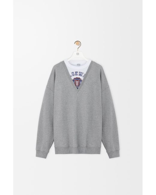 Sudadera En Algodónsize Hombre Loewe de hombre de color Gray