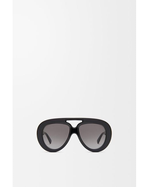 Gafas De Sol Round Spoiler Aviator Mujer Loewe de color Black
