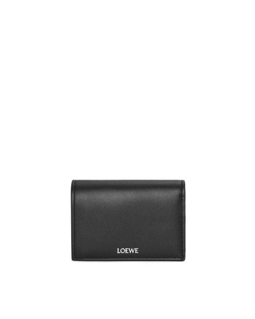 Loewe Gray Folded Wallet In Shiny Nappa Calfskin for men