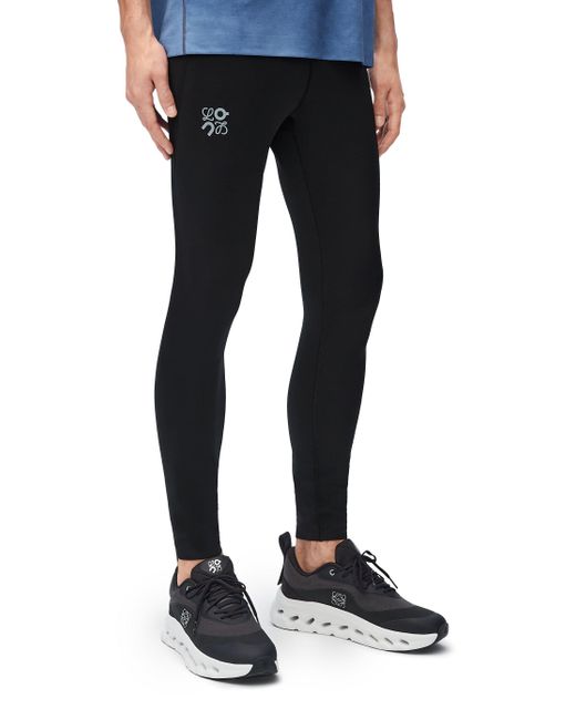 Loewe Black Luxury Active Tights In Technical Jersey for men