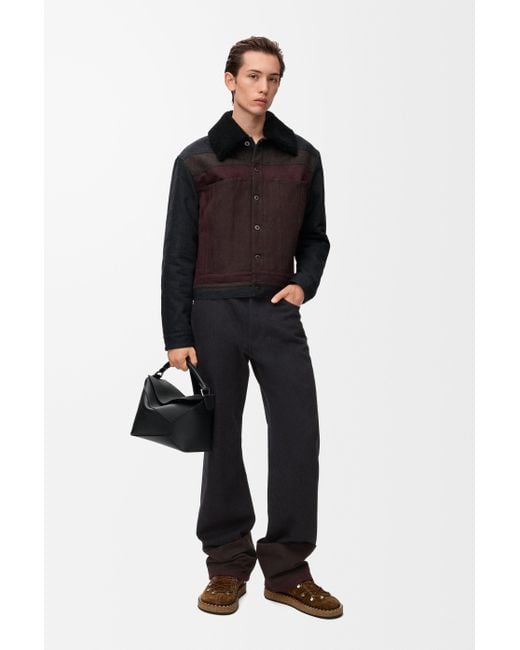 Loewe Black Turn-Up Jeans for men