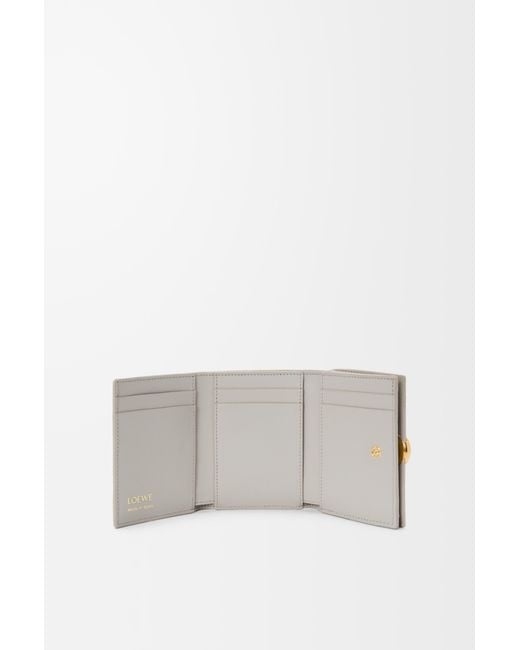 Loewe White Pebble Trifold Wallet