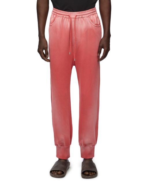 Loewe Red Luxury Sweatpants In Cotton for men