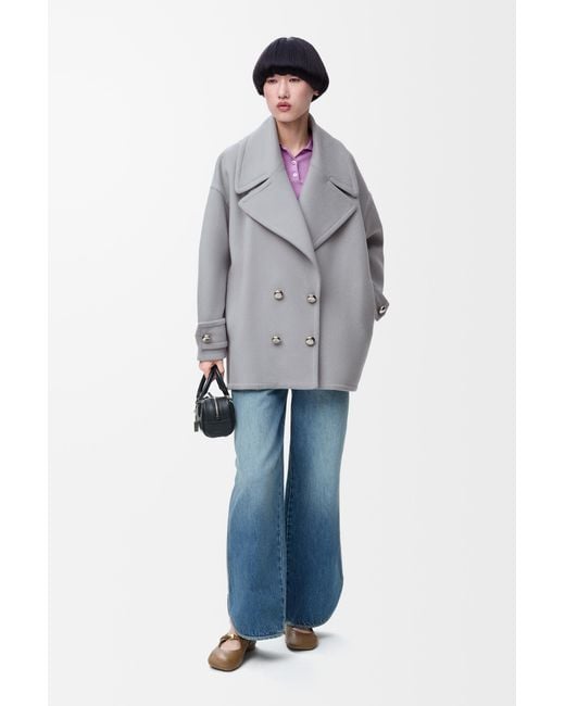 Loewe Gray Pebble Peacoat