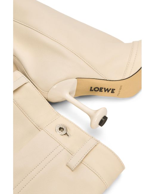 Loewe White Luxury Toy Over The Knee Boot In Nappa Lambskin For