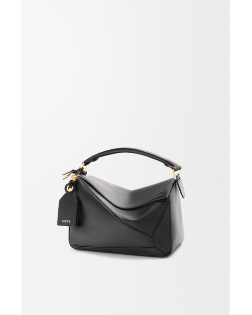 Loewe Black Small Featherlight Puzzle Bag In Nappa Lambskin