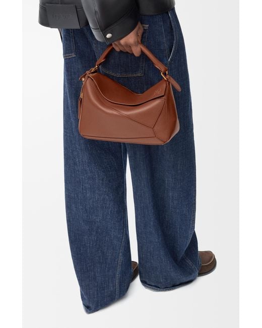 Loewe White Small Featherlight Puzzle Bag