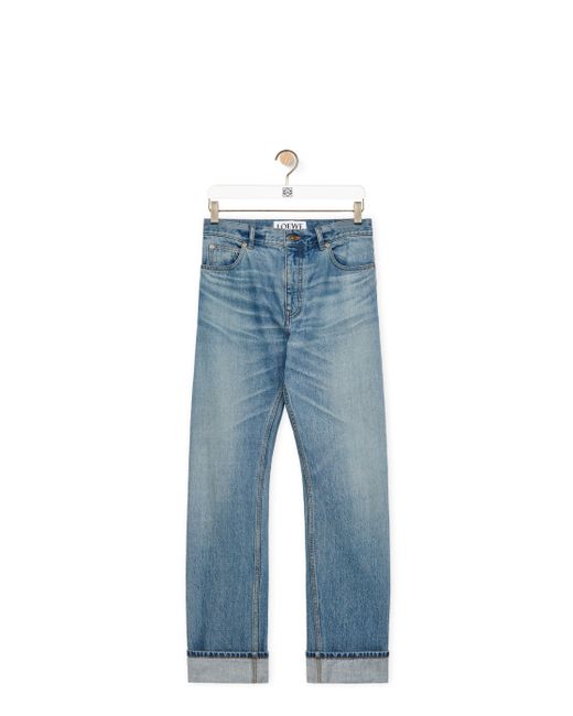Loewe Blue Straight Leg Jeans In Denim for men