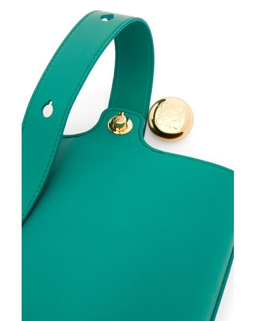 Loewe Multicolor Luxury Mini Pebble Bucket Bag In Mellow Calfskin