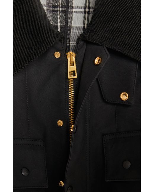 Loewe Black Luxury Trapeze Parka In Waxed Cotton For