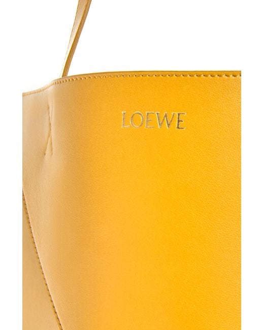 Loewe Orange Luxury Xxl Puzzle Fold Tote In Shiny Calfskin For for men
