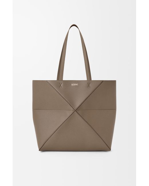 Loewe Natural Medium Horizontal Puzzle Fold Tote