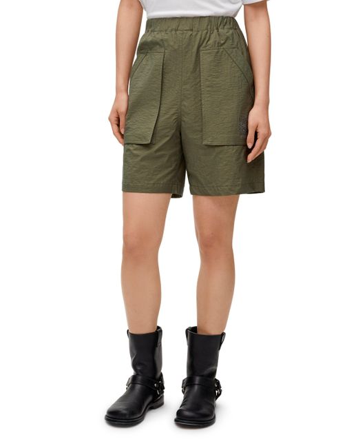 Loewe Green Luxury Shorts In Cotton Blend