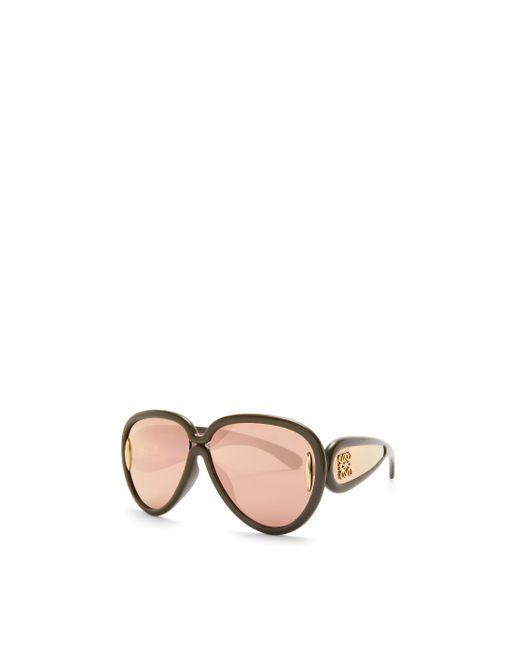 Loewe Pink Pilot Mask Sunglasses In Acetate And Nylon