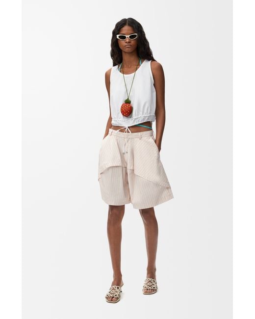 Top En Algodón Mujer Loewe de color White