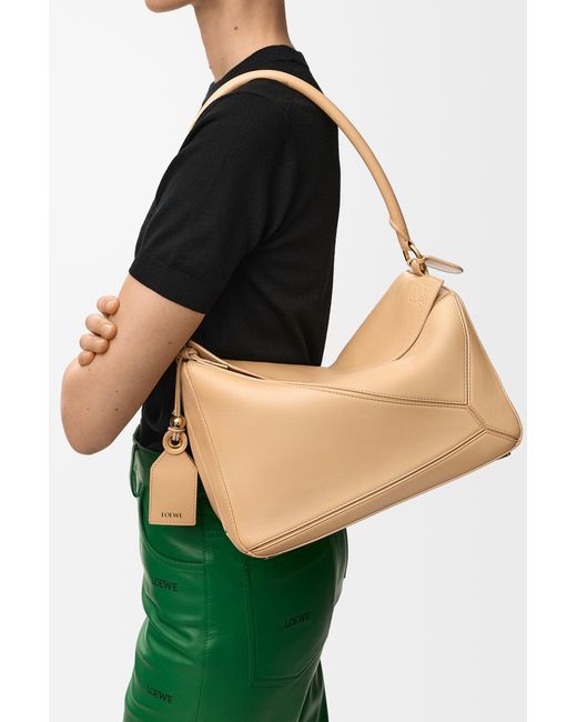 Loewe Natural Medium Featherlight Puzzle Bag