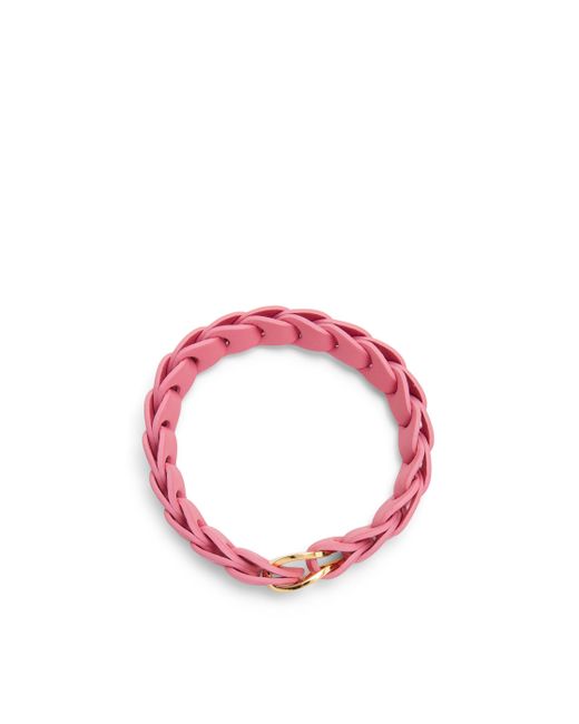 Loewe Pink Luxury Woven Bracelet In Calfskin