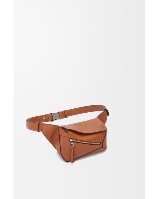 Loewe White Mini Puzzle Bumbag In Classic Calfskin for men