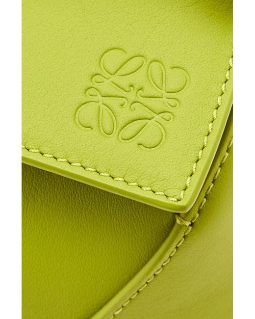 Loewe Green Luxury Small Puzzle Bag In Classic Calfskin For