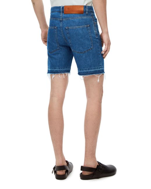 Loewe Blue Shorts In Denim for men