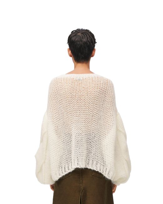 Loewe Natural Anagram Sweater In Mohair