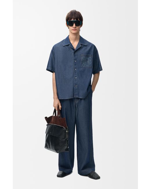 Loewe Blue Drawstring Trousers for men