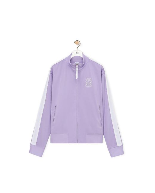 Loewe Purple Luxury Tracksuit Jacket In Technical Jersey