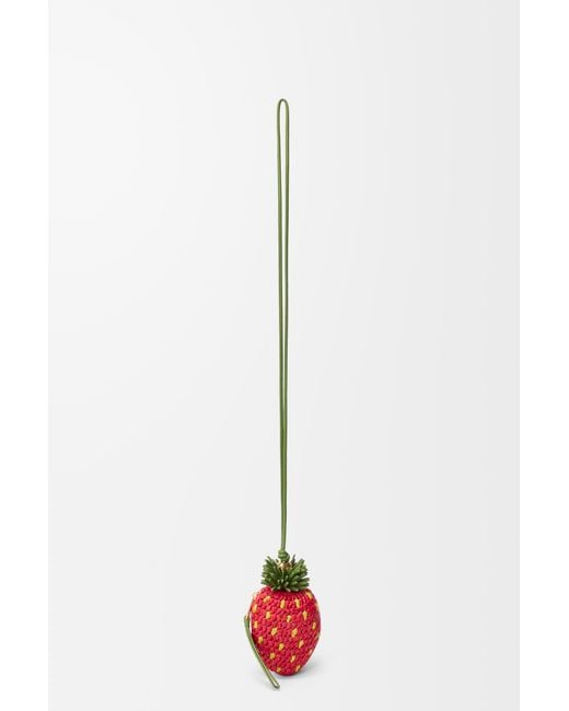 Loewe White Strawberry Coin Purse